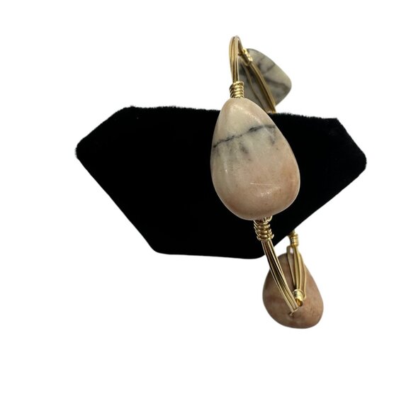 Gold Wire Stone Bracelet - Picture 2 of 8